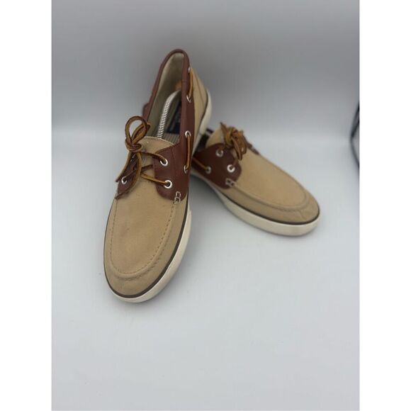 Polo Ralph Lauren Rylander boat shoes canvas/leather mens size 12D - Picture 7 of 8